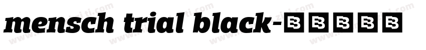 mensch trial black字体转换